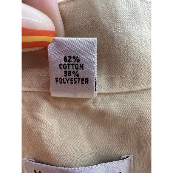 VanHeusen Mens Shirt Size 17 34/35 Tall Yellow Long Sleeve Button Up - Picture 7 of 11